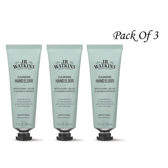 J.R. Watkins Menthol Cleansing Hand Elixir - 1 oz (Pack Of 3)