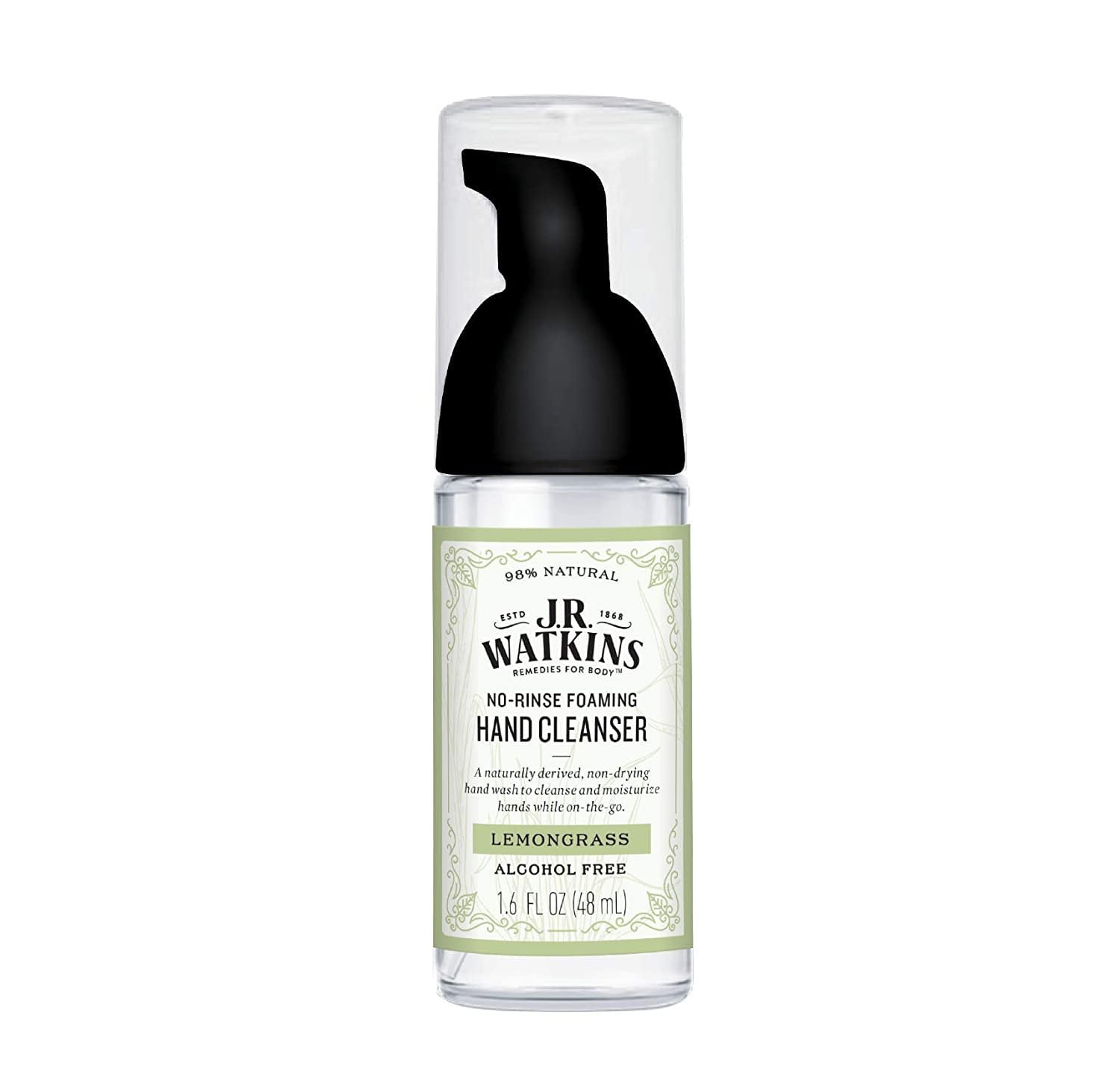 J.R. Watkins No Rinse Hand Cleanser - Lemongrass 1.6 fl oz Liq