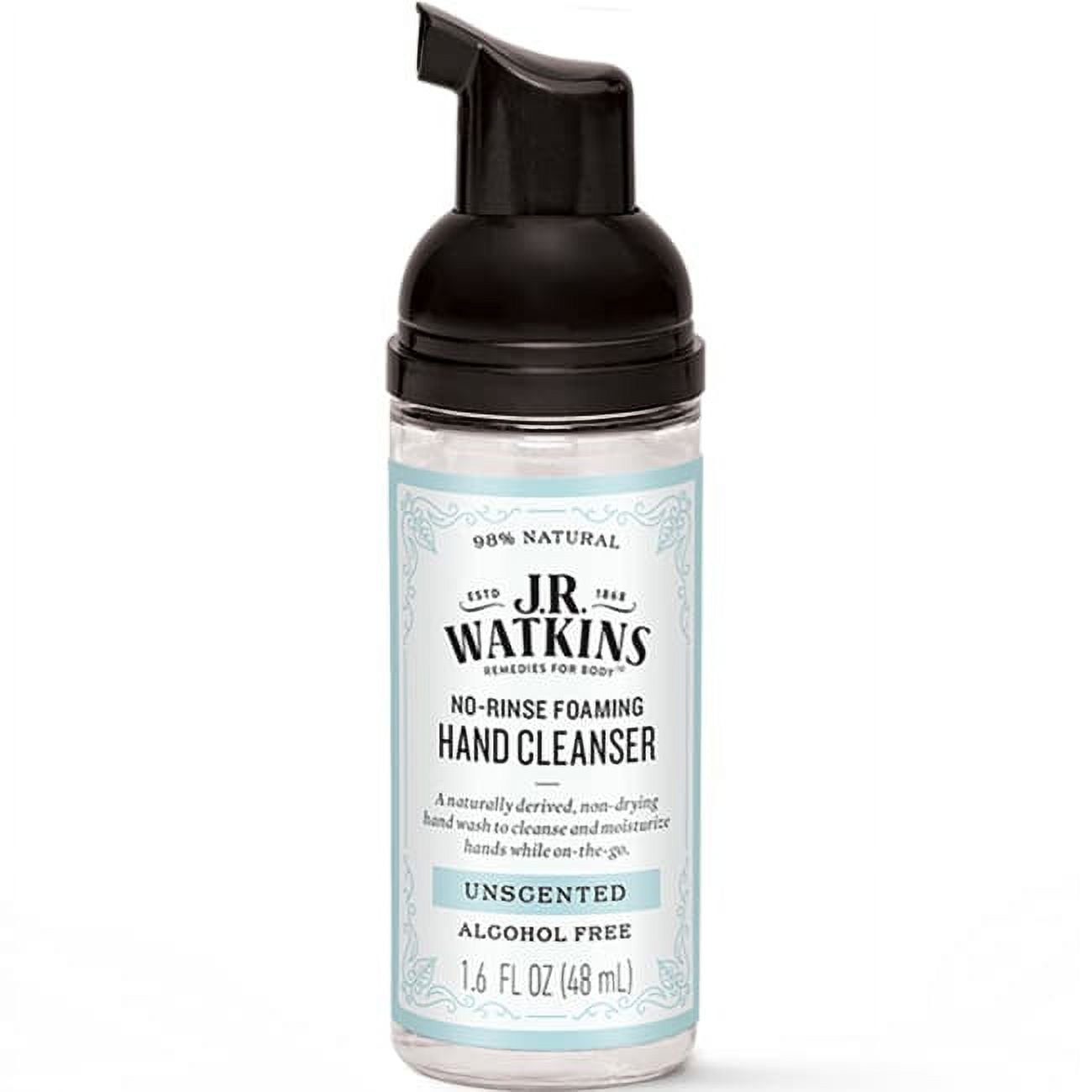 J.R. Watkins No Rinse Hand Cleanser - Unscented 1.6 fl oz Liq