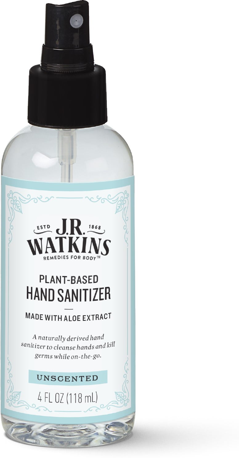 J.R. Watkins Unscented Hand Sanitizer Spray with Aloe, 4 oz
