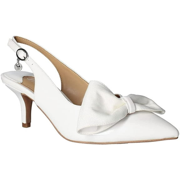 J. Renee Womens Pumps 8.5 Wide White Patent