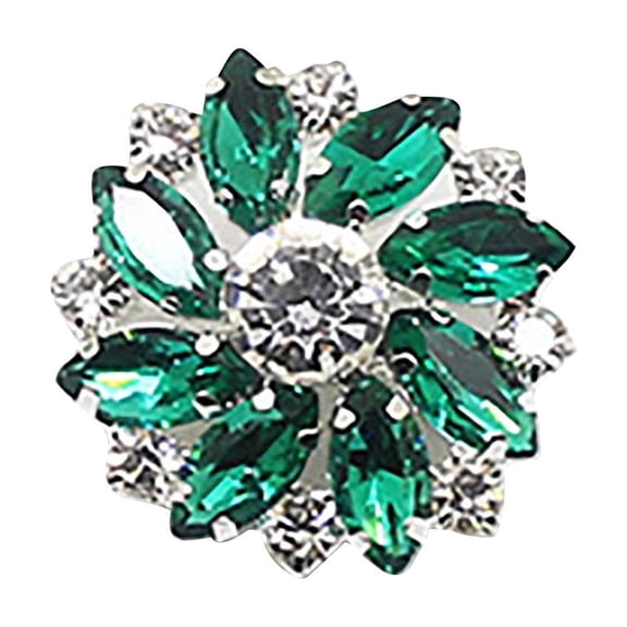 J Rhinestone Buttons Floral Glass Sewing Buttons Diy Handcrafted Diamond Decorated Shirt Buttons For Clothing 10Pc Set Weight 0.13 Pounds