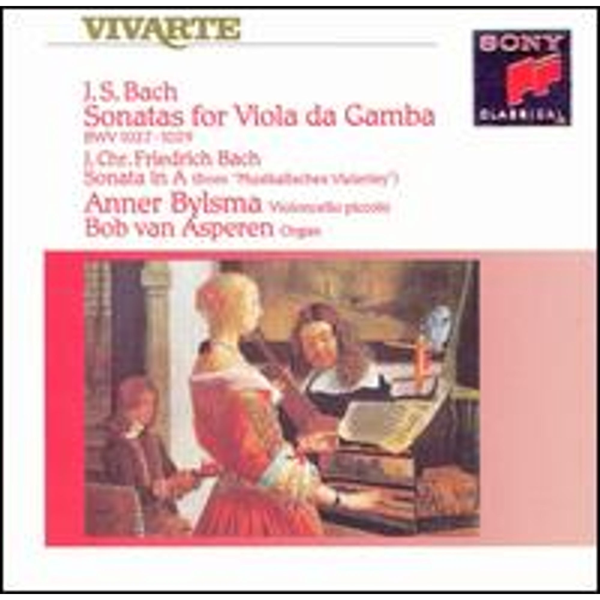 J.S. Bach: Sonatas for Viola da Gamba; J.C.F. Bach; Sonata in A (CD) by Anner Bylsma (cello), Bob van Asperen (organ)