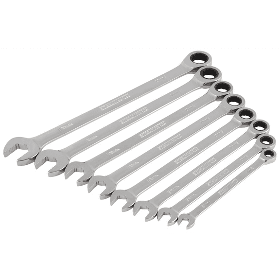 J S Products (steelman) 8PC METRIC 144 POSITION RATCHETING WRENCH SET