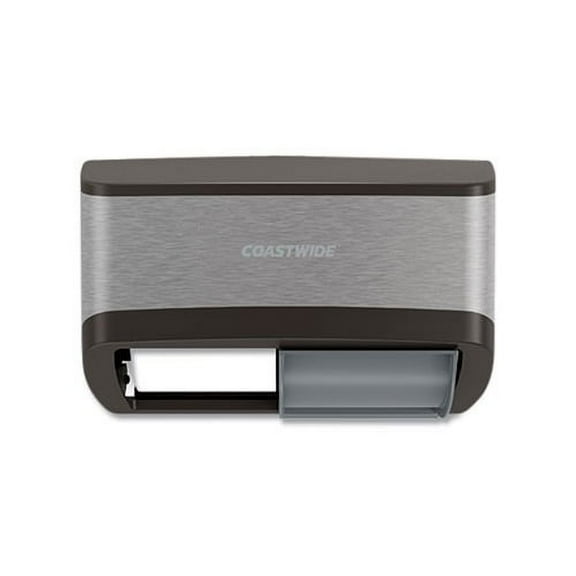 J-Series Duo Bath Tissue Dispenser 11.49 x 6.9 x 7.55, Black/Metallic