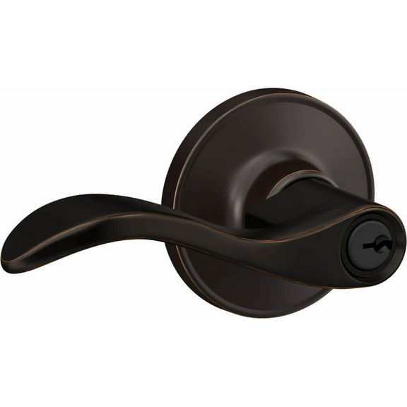 J Series Seville Keyed Door Lever Finish: Aged Bronze