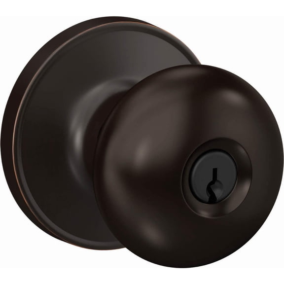J Series Stratus Keyed Door Knob Finish: Aged Bronze