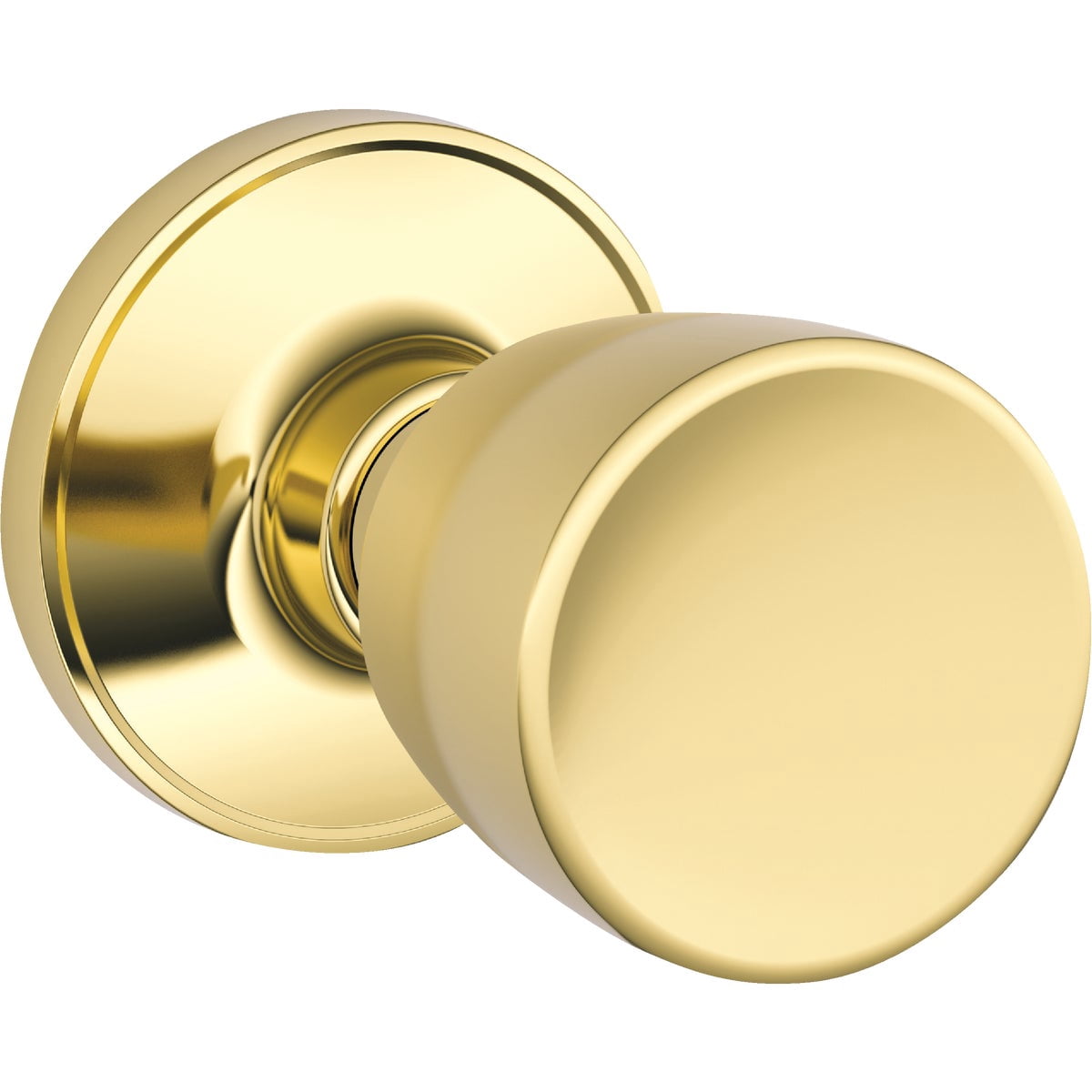 J-Series by Schlage Byron Door Knob with Standard Trim, Hall & Closet Passage Lock, Bright Brass, J10 V BYR 605
