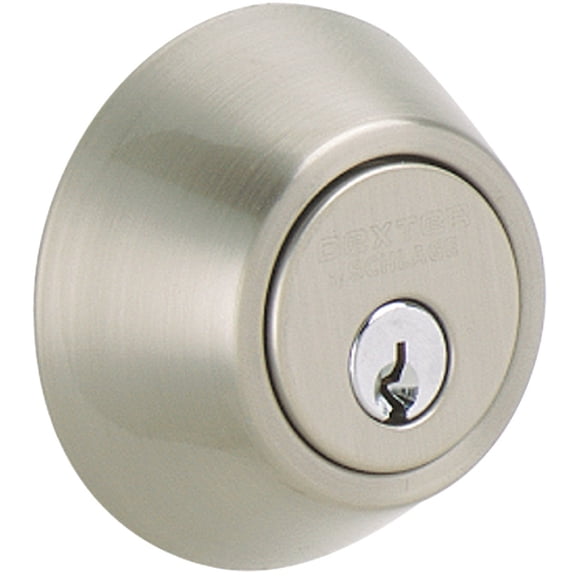 J-Series by Schlage Deadbolt with Standard Trim, Keyed 1 Side, Highest Residential Security, Satin Nickel, JD60 V 619