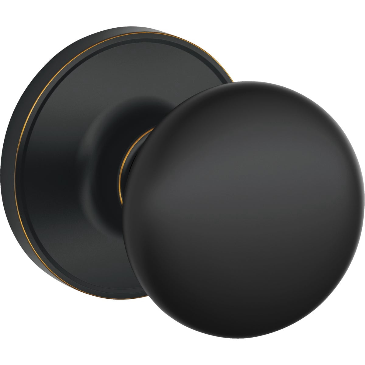 J-Series by Schlage Stratus Door Knob with Standard Trim, Hall & Closet Passage Lock, Aged Bronze, J10 V STR 716