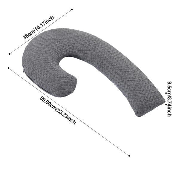 J Shape Pillow Neck Back Pillow Side Sleeper Contour Pillow with Ear Hole for Sleeping on Your Side for Neck Shoulder