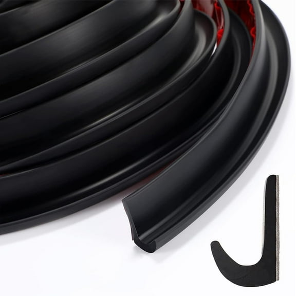 J-Shape Rv Rain Gutter Trim PVC Strip Roof Rain Diverter Weather Stripping with Self-Adhesive for Car, Truck, RV, Boat and Home Application