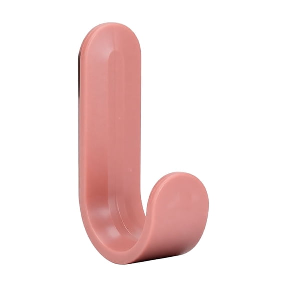 J Shaped Wall Hooks, Creative Adhesive Kitchen Hangers for Utensils and Home Organization Heavy Duty Space Saving Storage Solution for Cabinets and Walls, Red