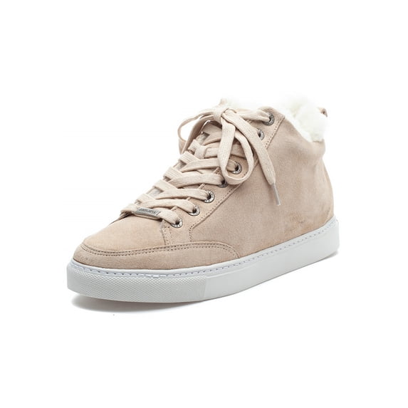 J/Slides Lottie Sand Suede Lace up Womens Casual Lace Up Rounded Toe Sneakers (7, Sand)