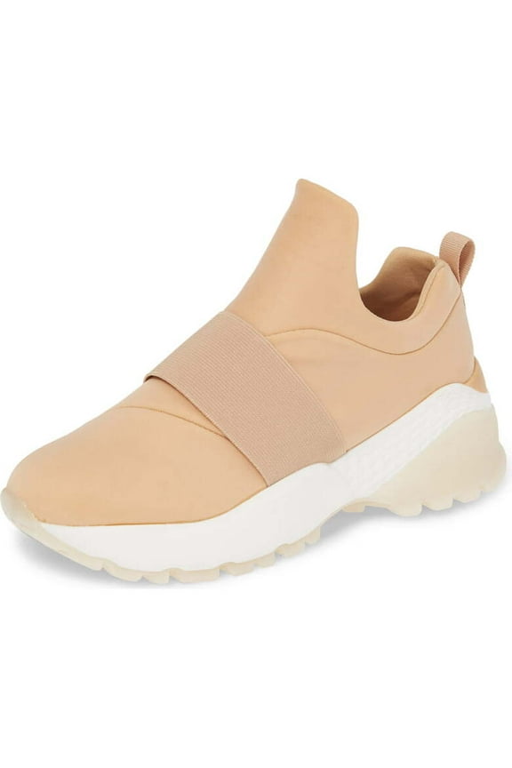 Manic Beige Nude Boyfriend Dad Chunky Platform High Top Fashion Sneaker (Beige, 7.5)