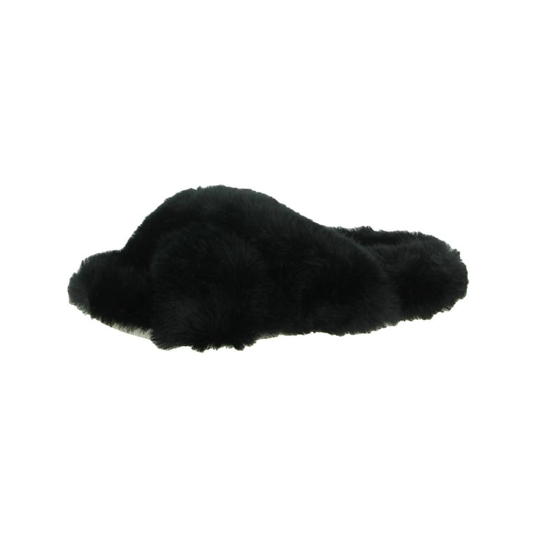 J Slides Womens Charli Faux Fur Open Toe Slide Sandals Walmart