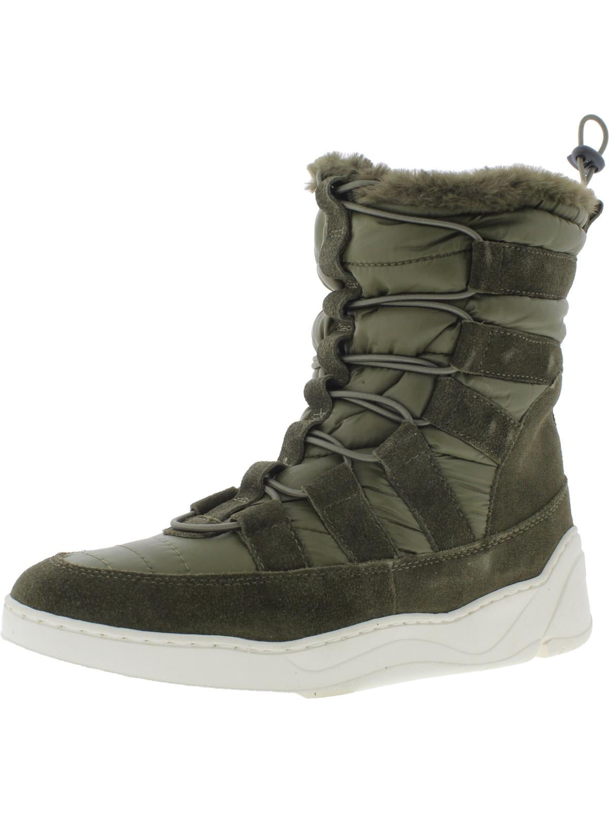 J Slides Womens Jordy Suede Faux Fur Lined Winter Snow Boots