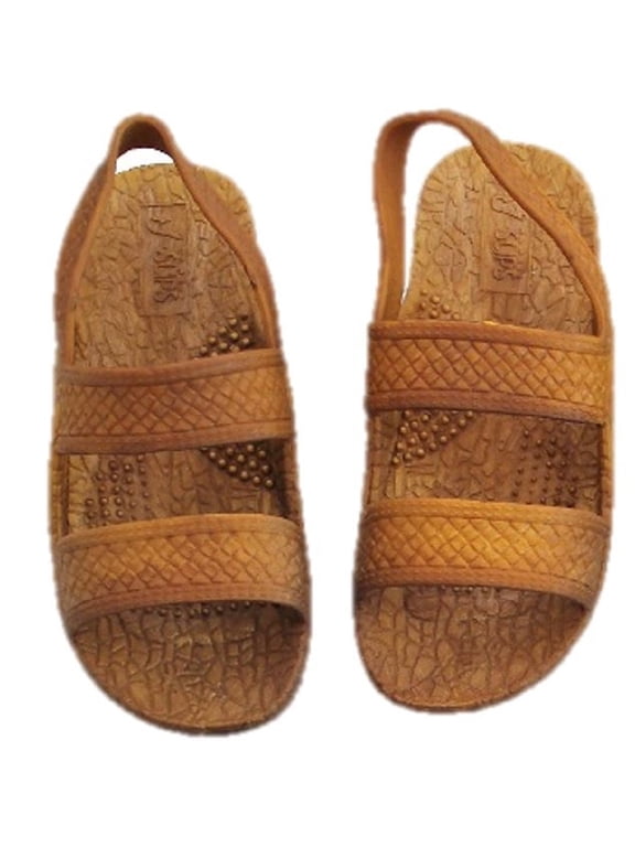 J-Slips Hawaiian Toddler Jesus Sandals with Back Strap Sand (Light Brown) Size Toddler 4/5