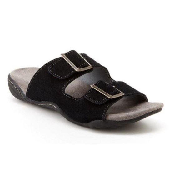 J Sport by Jambu Women's Carina Slip On Buckle Sandals (Black, US 6)
