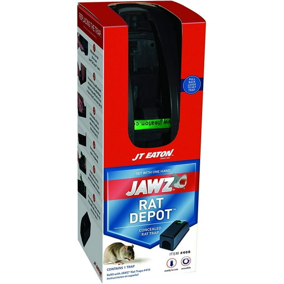 JT Eaton Jawz Depot Rat and Chipmunk Trap - Covered Pest Control - Solid