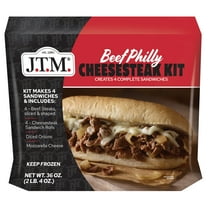 J.T.M. Beef Philly Cheese Steak Kit, 36 oz (Frozen)