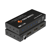 J-Tech Digital HDMI Splitter 1 In 2 Out 4K@60Hz, 1x2 HDMI Splitter For Duplicate/Mirror Screen 4K To 1080P Downscaling Function 3 EDID Settings JTECH-SP12M18G