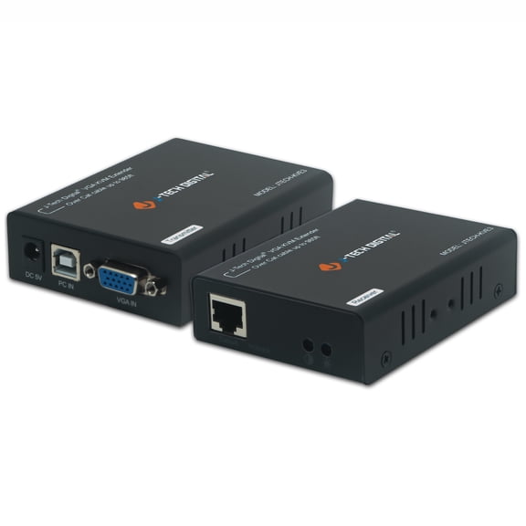 J-Tech Digital JTECH-KVE3 USB 2.0 VGA KVM Extender CAT6 985 Feet
