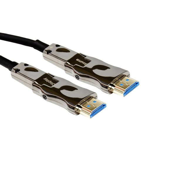 J-Tech Digital Micro HDMI 2.0 Active Fiber Optic Cable 18Gbps 49.2 Feet | 4K 60Hz 4:4:4 HDR10 HDCP 2.2 Unidirectional Micro HDMI to HDMI / HDMI to Micro HDMI [JTECH-FCAB154KEX]