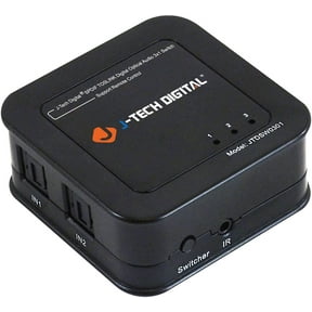 J-Tech Digital SPDIF TOSLINK Digital Optical Audio 3x1 Switch with Remote Control (3 in 1 out)