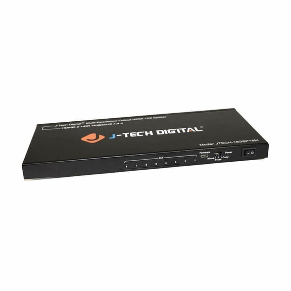 J-Tech Digital Scaler/Multi-Resolution Output (MRO) 18GBps 1x8 HDMI 2.0 Splitter HDR10/Dolby Vision 4K 60Hz 4:4:4