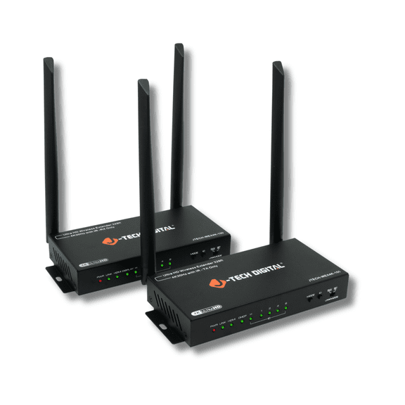 J-Tech Digital Wireless HDMI Extender Kit 4K 30Hz 328ft, Supports HDMI Loop Out IR Control 1-N Splitter N-1 Switch Modes, Wireless Transmitter Receiver to Monitor/TV from Laptop/PC/TV Box