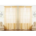 thumbnail image 1 of J&V TEXTILES 4-Pieces Sheer Solid Sheer Window Curtains 84 - Window Treatment Rod Pocket Voile Drape/Panel Sets for Patio Door GOLD, 1 of 7