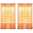 thumbnail image 1 of J&V TEXTILES 4-Pieces Sheer Solid Sheer Window Curtains 84 - Window Treatment Rod Pocket Voile Drape/Panel Sets for Patio Door Orange, 1 of 6