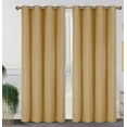 thumbnail image 1 of J&V TEXTILES Blackout Curtains 84 Inch Length 2 Panels Set, Thermal Insulated Long Curtains& Drapes 2 Burg, Room Darkening Grommet Grey Curtains for Living Room W55 x L84 Gold, 1 of 1