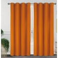 thumbnail image 1 of J&V TEXTILES Blackout Curtains 84 Inch Length 2 Panels Set, Thermal Insulated Long Curtains& Drapes 2 Burg, Room Darkening Grommet Grey Curtains for Living Room W55 x L84 Orange, 1 of 3