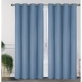 thumbnail image 1 of J&V TEXTILES Blackout Curtains 84 Inch Length 2 Panels Set, Thermal Insulated Long Curtains& Drapes 2 Burg, Room Darkening Grommet Grey Curtains for Living Room W55 x L84 Blue, 1 of 1