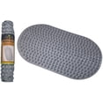 thumbnail image 1 of J&V TEXTILES Bubble Bath Mat 15 x 27 Inch, Extra Long Coverage, Oval Shape, Machine Washable Gray, 1 of 4
