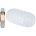 thumbnail image 1 of J&V TEXTILES Bubble Bath Mat 15 x 27 Inch, Long Coverage, Oval Shape, Machine Washable Clear, 1 of 4