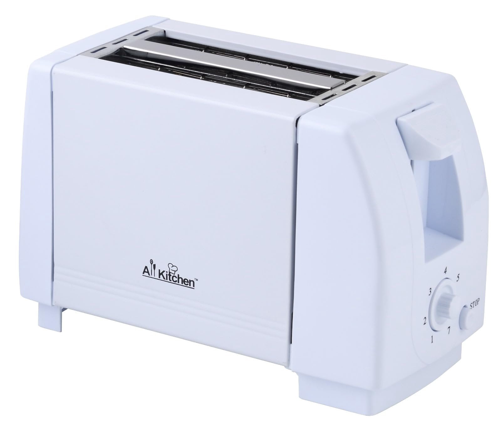 J&V TEXTILES Cool Touch Toaster with 6 Temperature Settings & Extra Wide 1.25" Slots for Bagels, Waffles, Specialty Breads, Puff Pastry, Snacks, ETL Certified, 2 Slices White