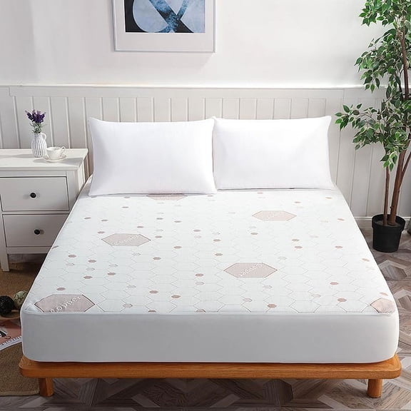 J&V TEXTILES Copper Infused Mattress Cover, Protects from Stains and Wear, Made of Soft Polyester, Fit Mattresses Up to 16" Deep Full
