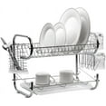 thumbnail image 1 of J&V TEXTILES Dish Drying Rack, Stainless Steel 2-Tier Dish Rack with Utensil Holder, Cutting Board Holder and Dish Drainer for Kitchen Counter 23-Inch, 1 of 3
