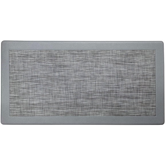 J&V TEXTILES Hillside Oversized Oil- and Stain-Resistant Anti-Fatigue Kitchen Mat 2-Pack Gray