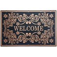 thumbnail image 1 of J&V TEXTILES Original Durable Rubber Door Mat, 18x28, Heavy Duty Doormat, Indoor Outdoor, Waterproof, Easy Clean, Low-Profile Mats for Entry, Garage, Patio Baroque Serie VALENTINI Bronze, 1 of 2