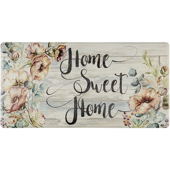 J&V TEXTILES Oversized 20"x39" Anti-Fatigue Embossed Floor Mat Home Sweet Home