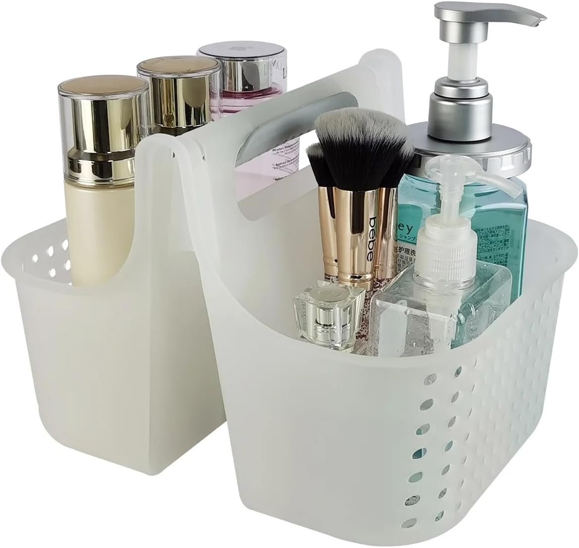 mDesign Tall Plastic Bathroom Organizer Bin with Built-In Handles, 8 ...