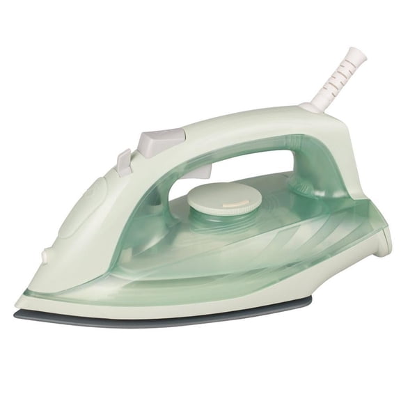 J&V TEXTILES Steam Iron with Ceramic Soleplate, Adjustable Temperature Control, Burst Steam Function, Anti-Calc System, Self-Clean Feature for All Fabrics Green