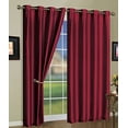 thumbnail image 1 of J&V Textiles Curtain Set with Two Curtain Panels and Hanging Grommets, 84" Long (Burgundy), 1 of 1