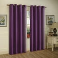 thumbnail image 1 of J&V Textiles Curtain Set with Two Curtain Panels and Hanging Grommets, 84" Long (Purple), 1 of 1