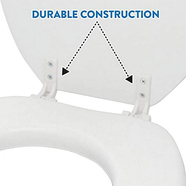 J&V Textiles Elongated Toilet Seat With Easy Clean & Change Hinge