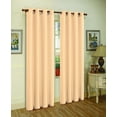 thumbnail image 1 of J&V Textiles Faux Silk Window Curtain Set with Two Curtain Panels and Hanging Grommets, 84" Long (Beige), 1 of 1